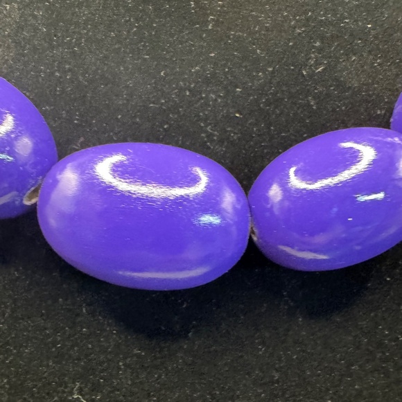 Big Purple Beaded Necklace - Picture 2 of 4